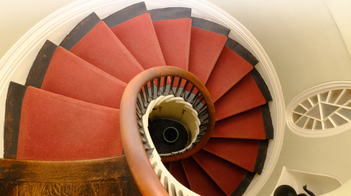 staircase at Nichols House Museum